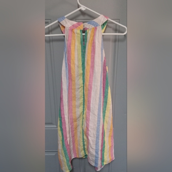 C&C California Striped Halter Dress Linen - Picture 2 of 5